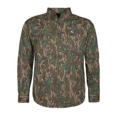 Mossy Oak Cotton Mill Flex Shirt Greenleaf