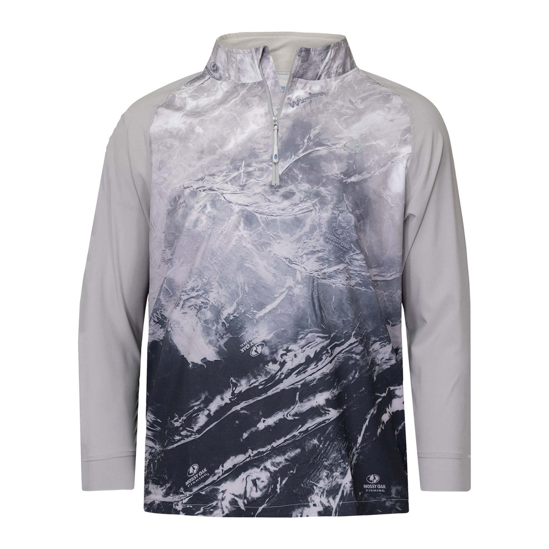 Huk Fishingフィッシングシャツ グレー マーブル M（L）新品 Men's Mossy Oak Pursuit Performance Shirt in Stormwater Midnight