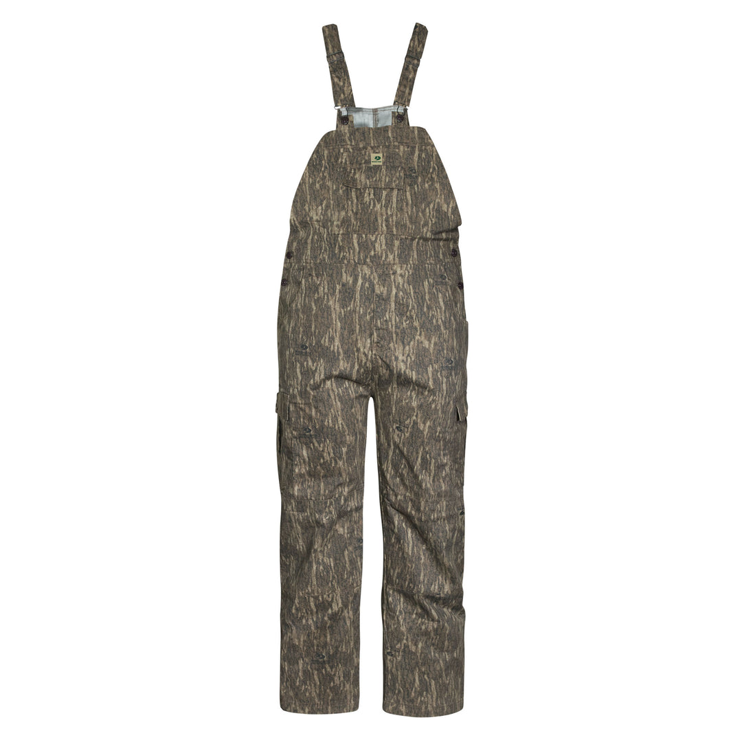 Camouflage bib overalls with offers button down sides