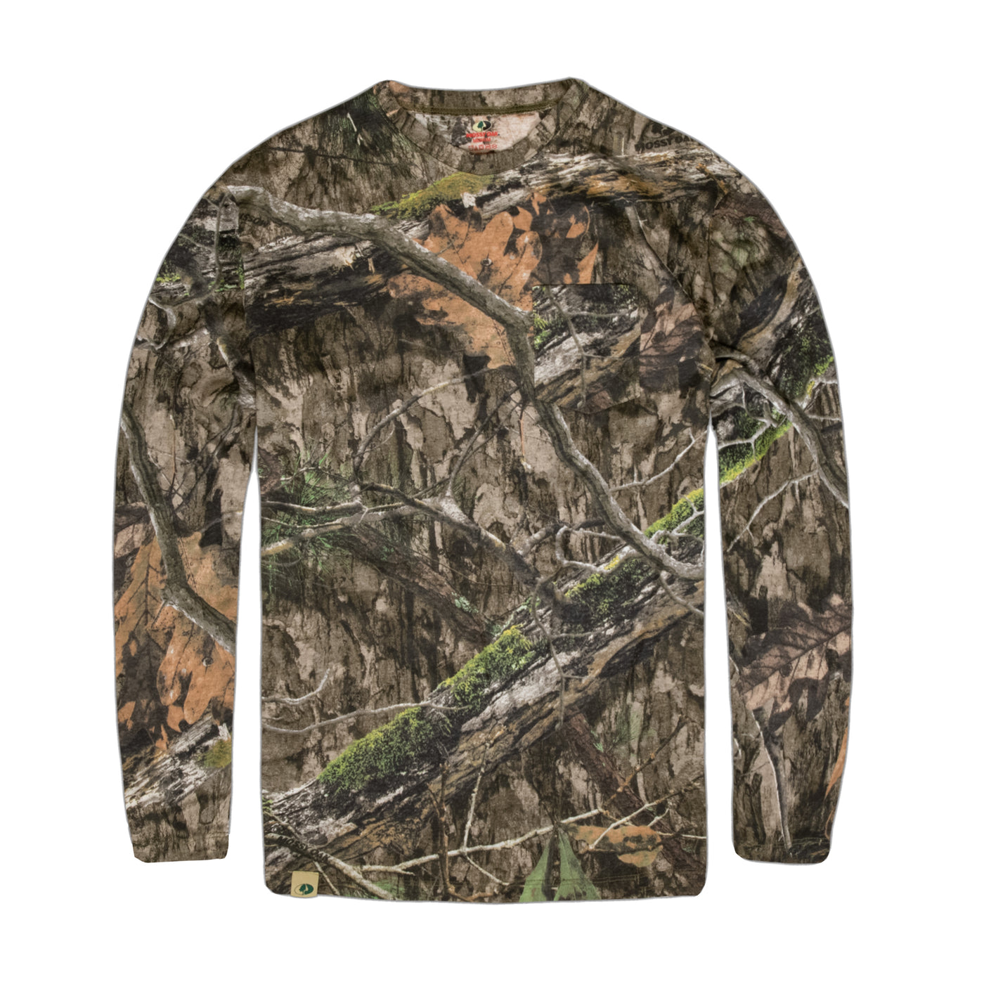 Mossy Oak Men's Cotton Mill Long Sleeve Pocket Tee Country DNA