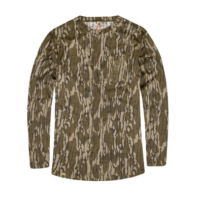 Mossy Oak Women's Cotton Mill Long Sleeve Tee - ORIGINAL BOTTOMLAND