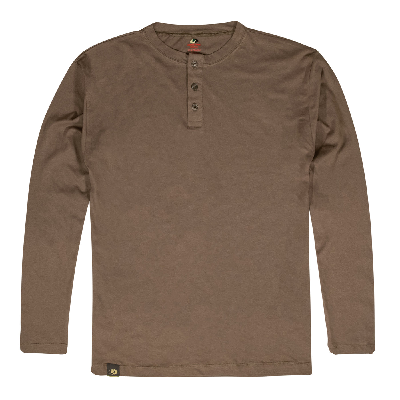 Mossy Oak Camp Henley Shirt Long Sleeve Branch Front