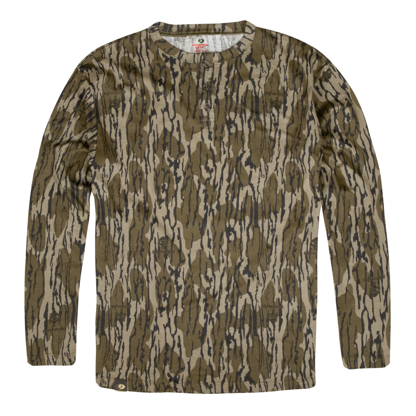 Mossy Oak Camo Nightgown Henley Sleep Shirt, Camouflage Lingerie