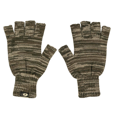 Mossy Oak Knit Fingerless Glove BROWN HEATHER