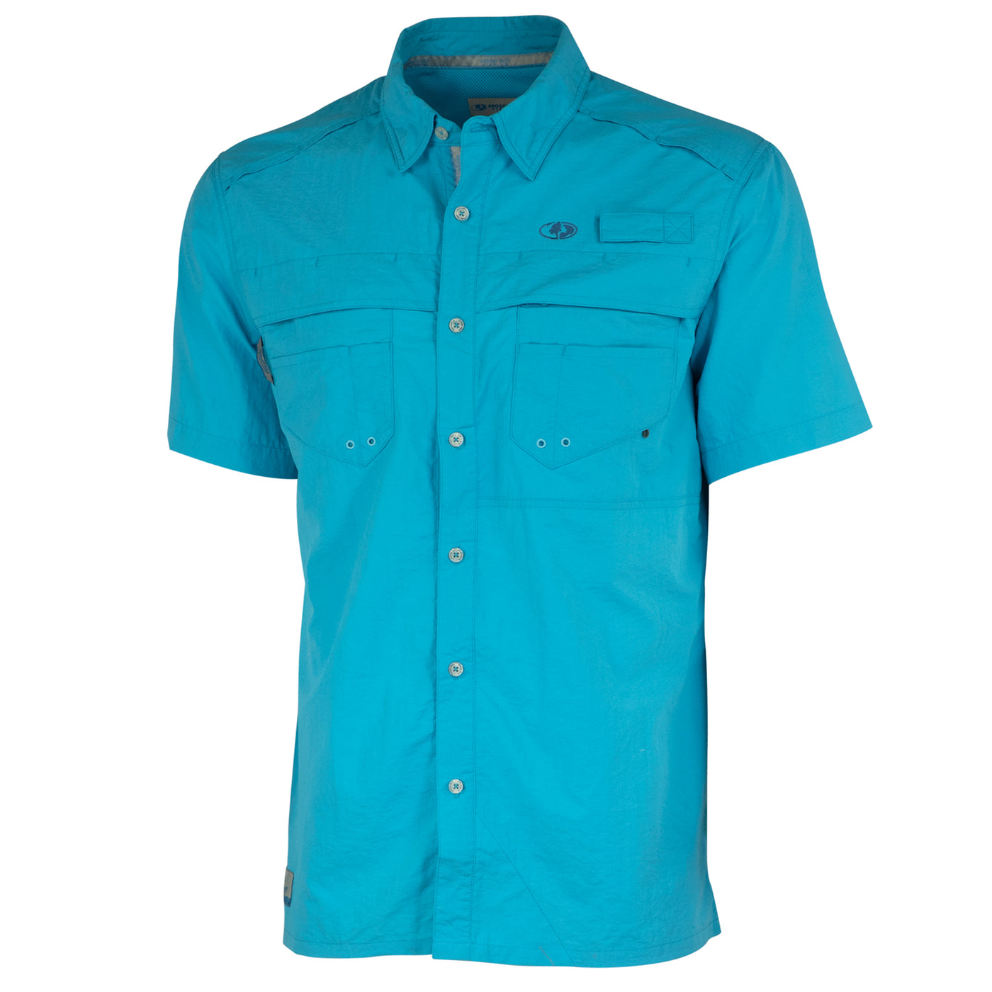 Marino Bay Green Fishing Shirt Button Up Short Sleeve Collared Adult Men's  XL 