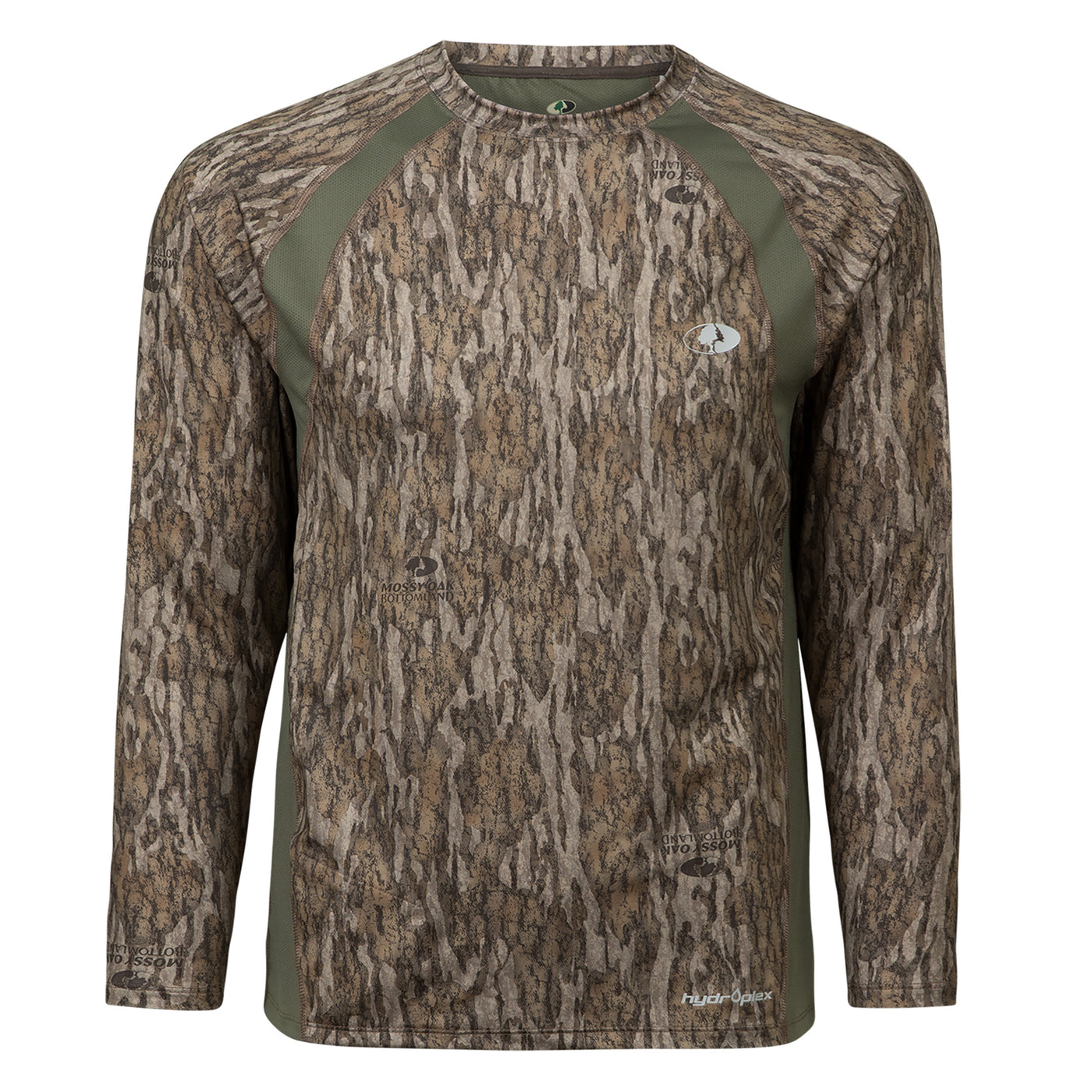 Mossy Oak Men's Long Sleeve Vented Hunt Shirt Bottomland Front