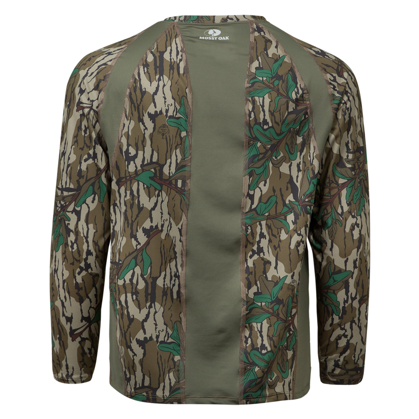 Mossy Oak Men's Long Sleeve Vented Hunt Shirt Greenleaf Back