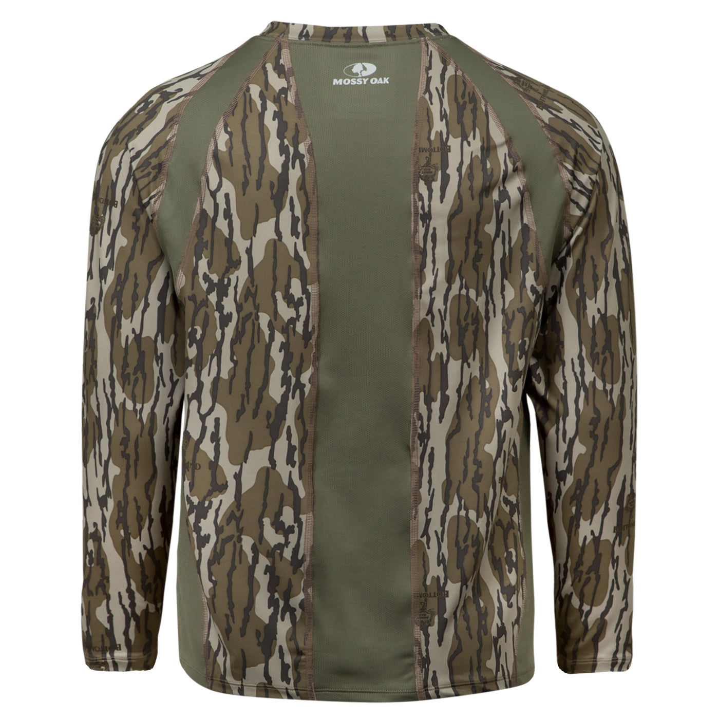 Mossy Oak Men's Long Sleeve Vented Hunt Shirt Original Bottomland Back
