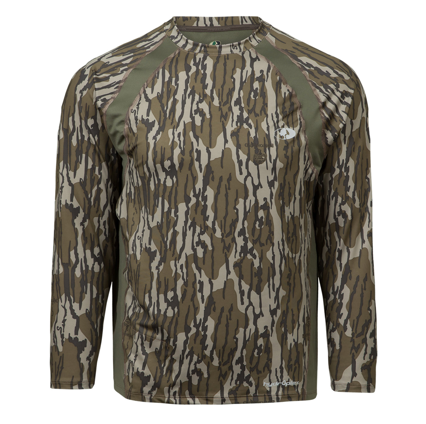 Mossy Oak Men's Long Sleeve Vented Hunt Shirt Original Bottomland Front