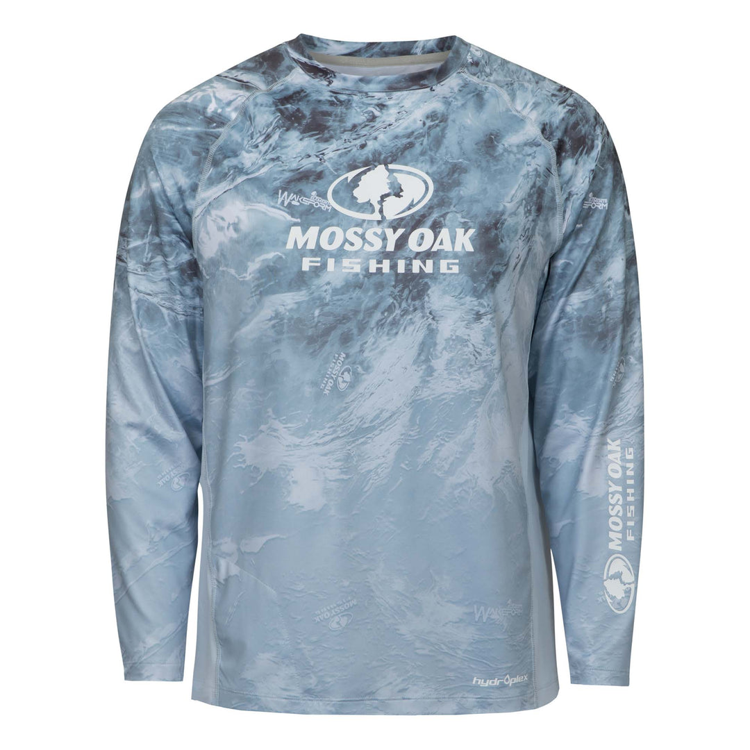T-shirt Manches Longues Pêche Homme Mossy Oak - Motif Eau Bleu - Taille L