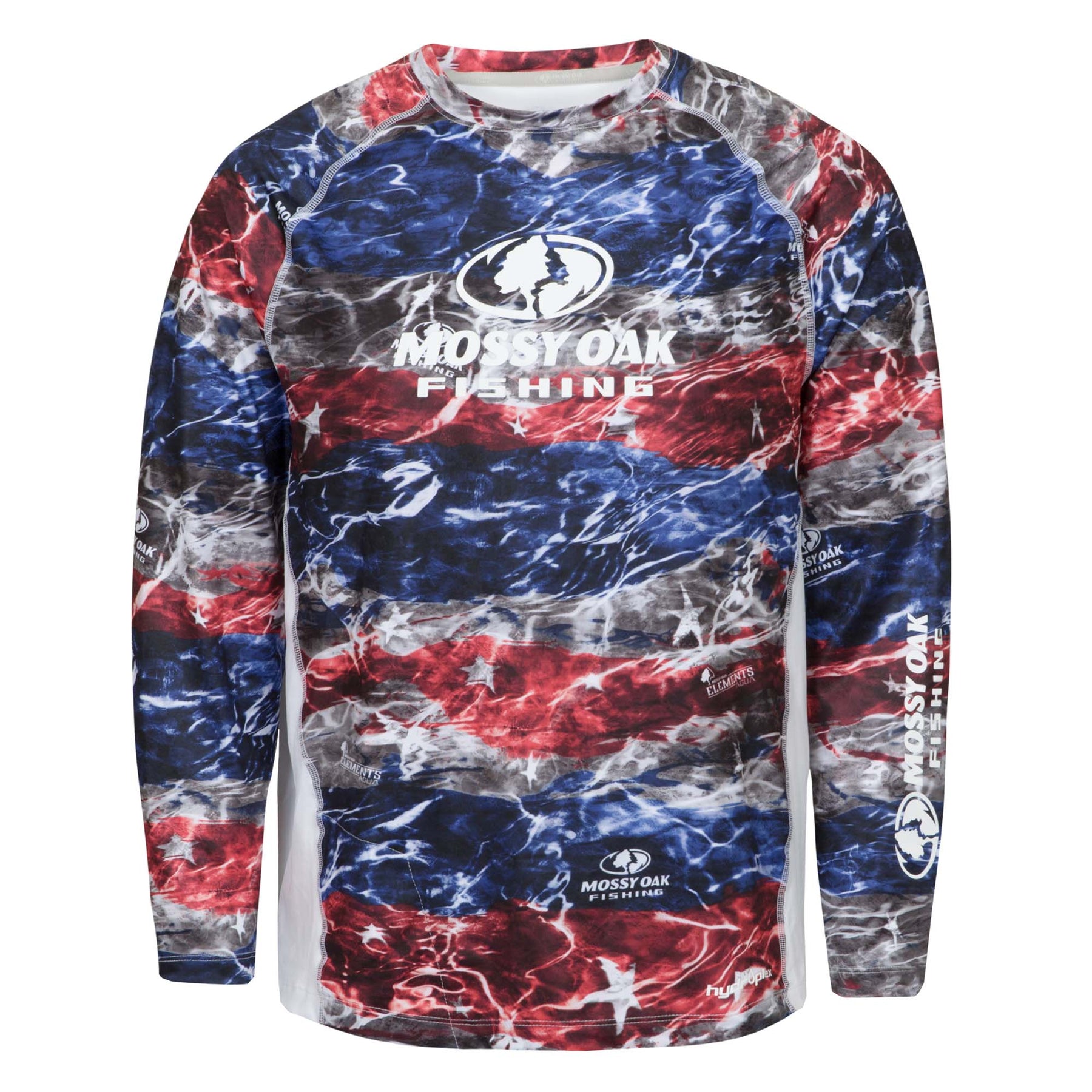 Tidal Breeze Red, White & Blue Long Sleeve Shirt – The Mossy Oak Store