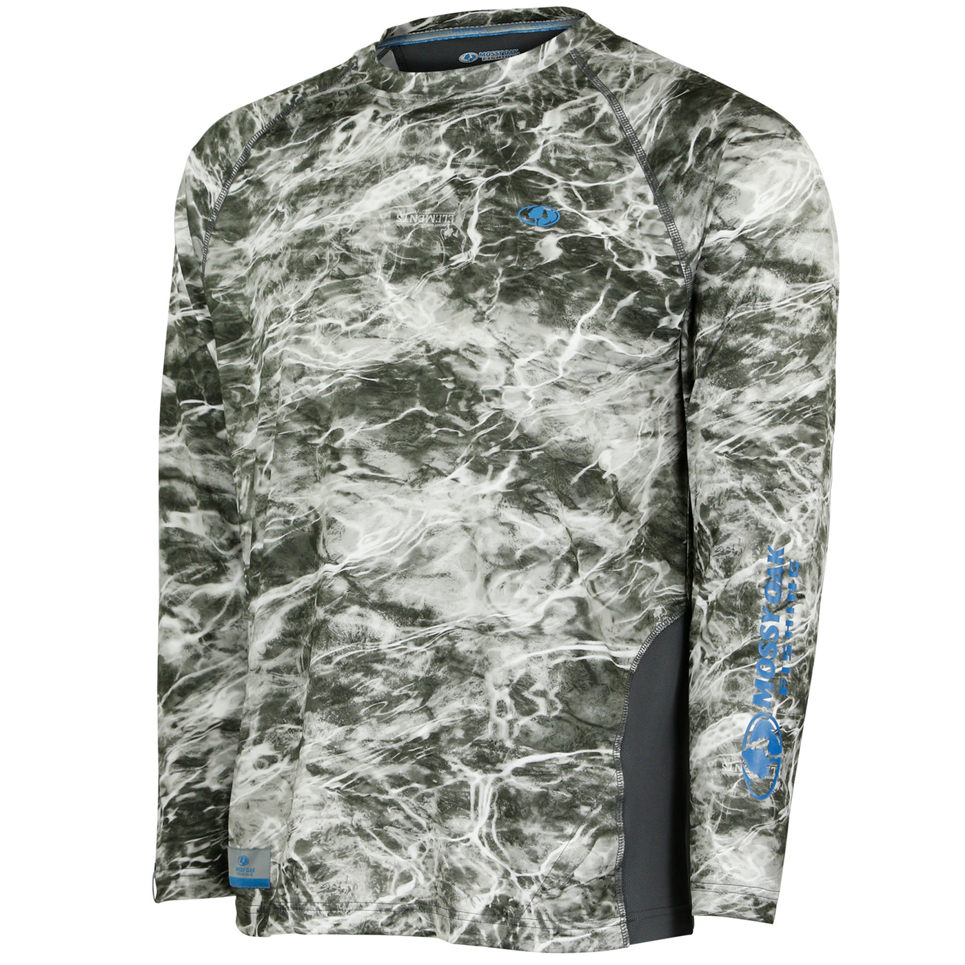 Mossy Oak Men's Long Sleeve Coolcore Fishing Shirt Manta Front