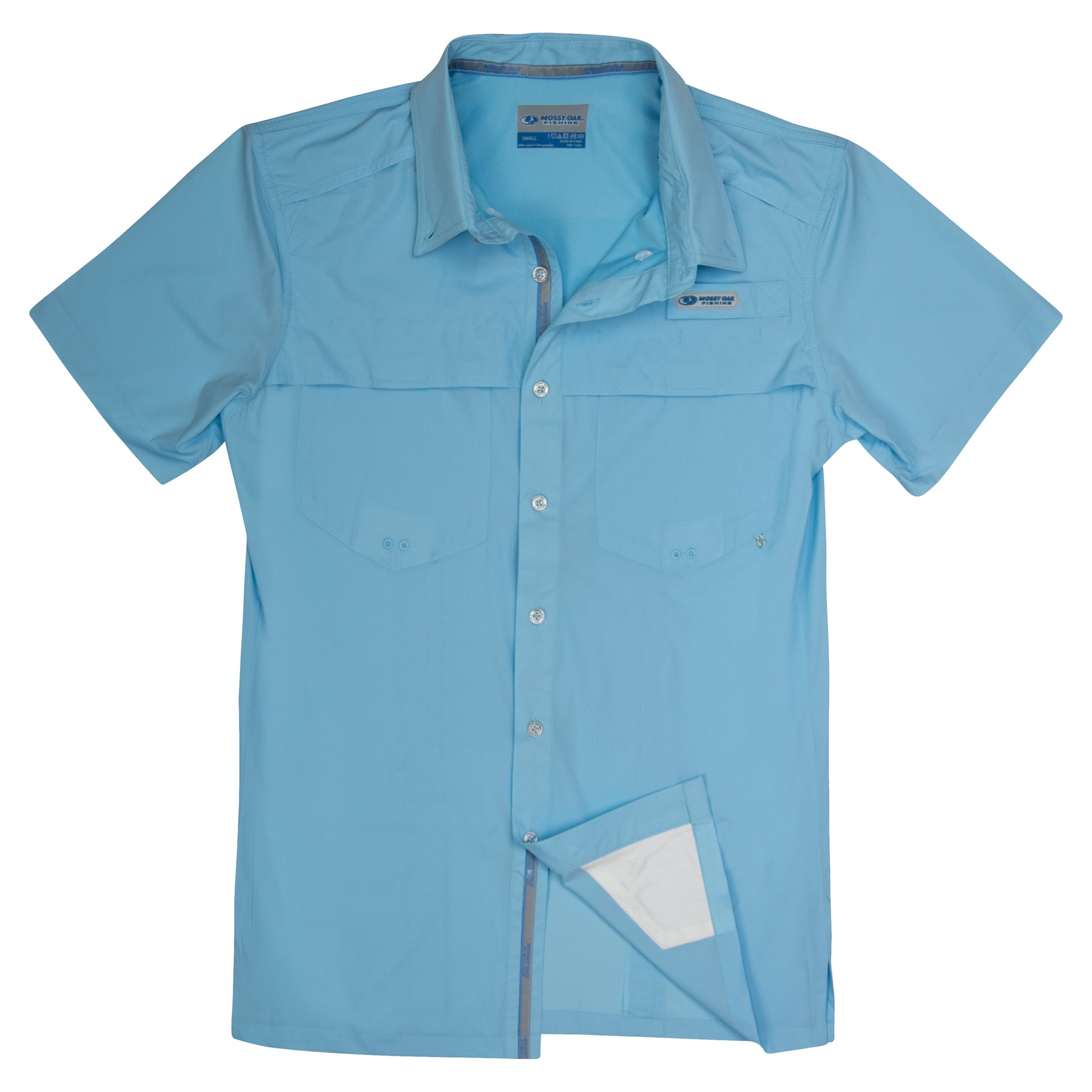 Mossy Oak Fishing Offshore Short Sleeve Shirt - COOL BLUE