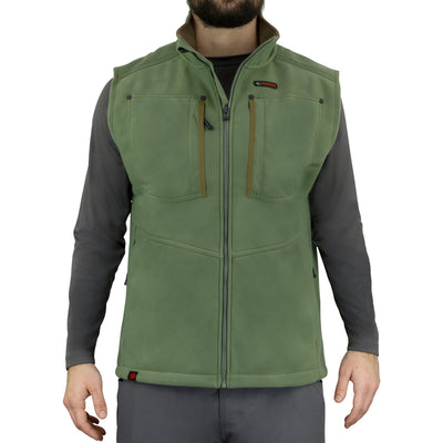 Mossy Oak Sherpa Camp Vest Olive Front