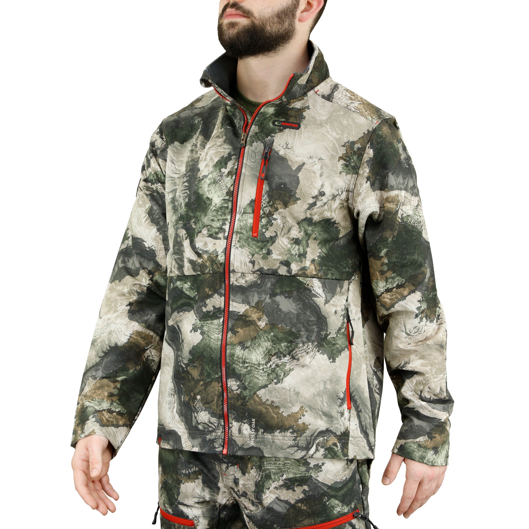 MossyOak】迷彩ソフトシェルジャケット:USサイズメンズM(日本L