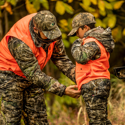 Youth Orange Hunting vest Mossy Oak