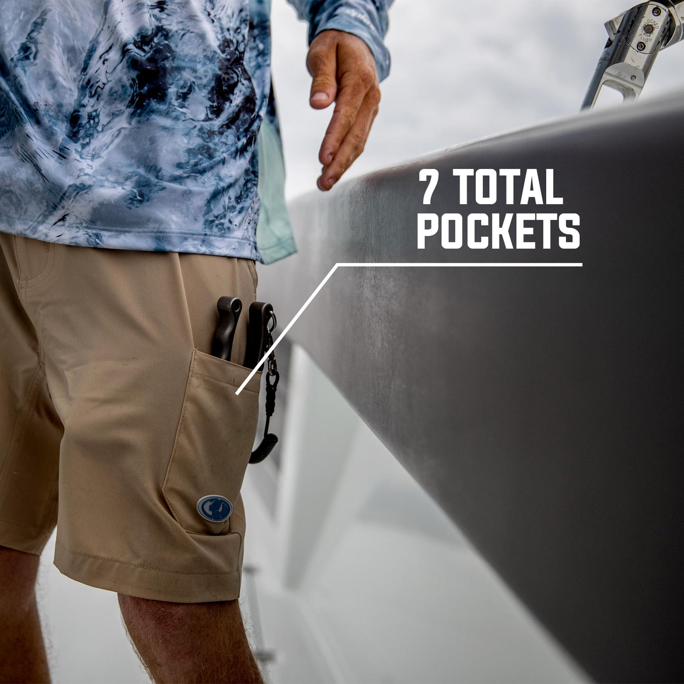 Mossy Oak Men's Flex Fishing Shorts 7 Total Pockets