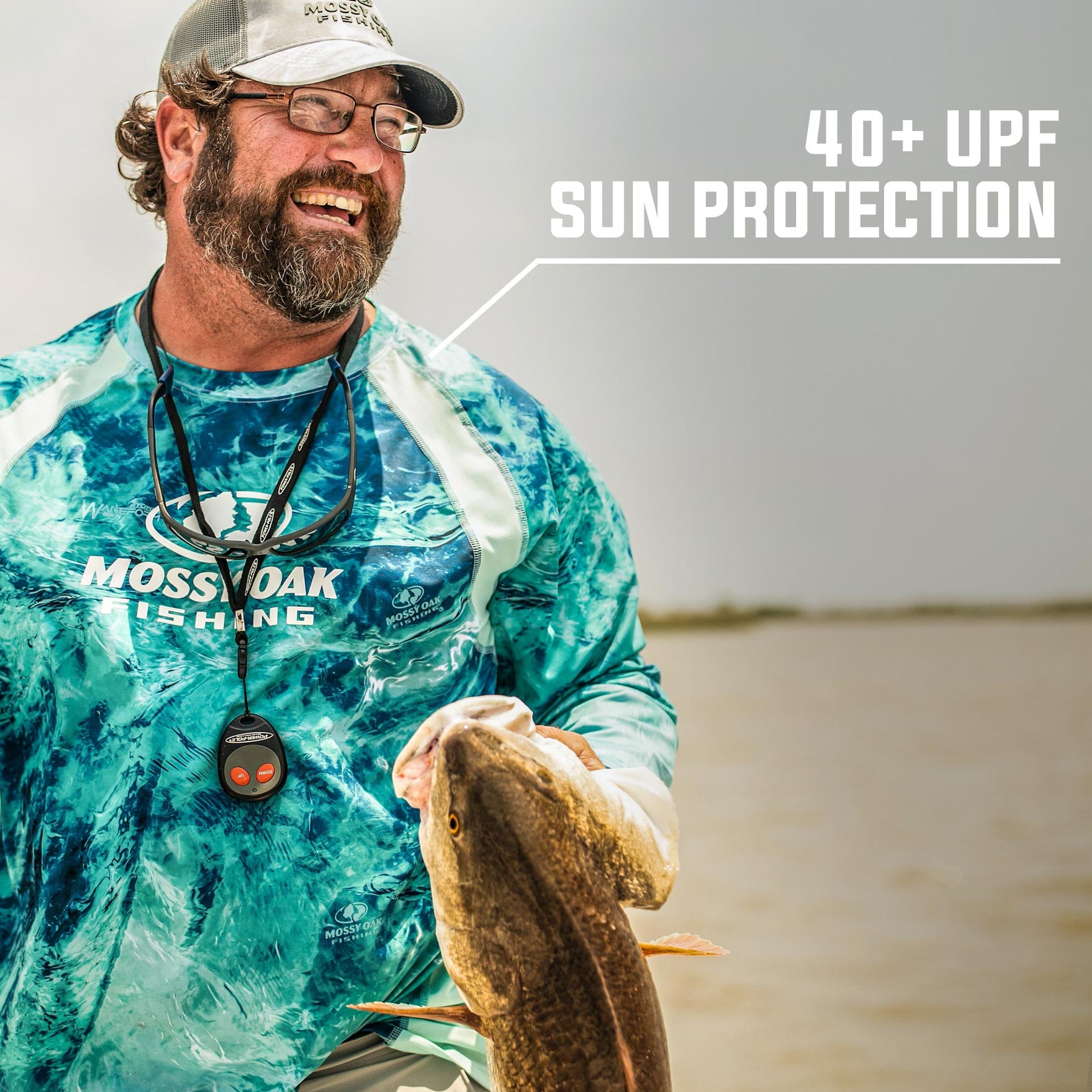 Mossy Oak Mens Fishing Shirts for Men Long Sleeve with 40+ UPF Sun Protection