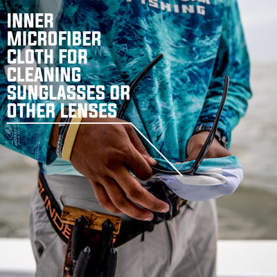 Mossy Oak Men's Long Sleeve Fishing Tech Shirt Inner Microfiber Cloth for Cleaning Sunglasses or other Lenses