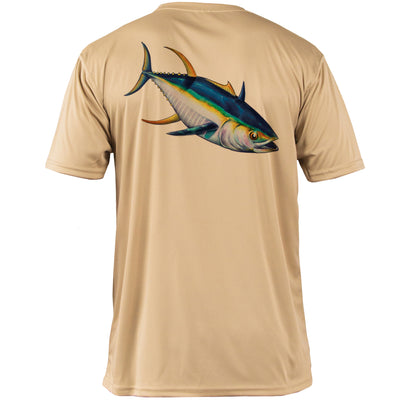Mossy Oak Fishing Graphic Shirt Short Sleeve Tuna Vegas Gold Back