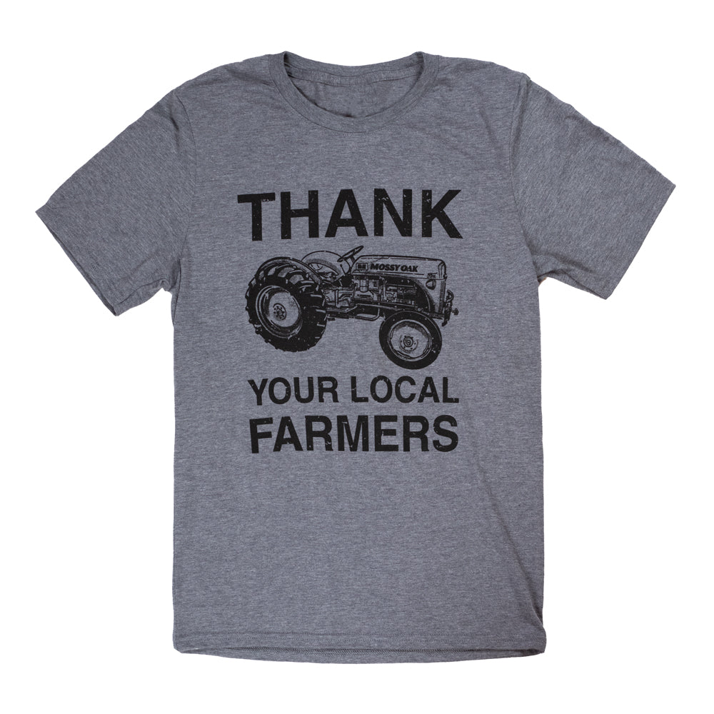 Thank Your Local Famers T Shirt Grey