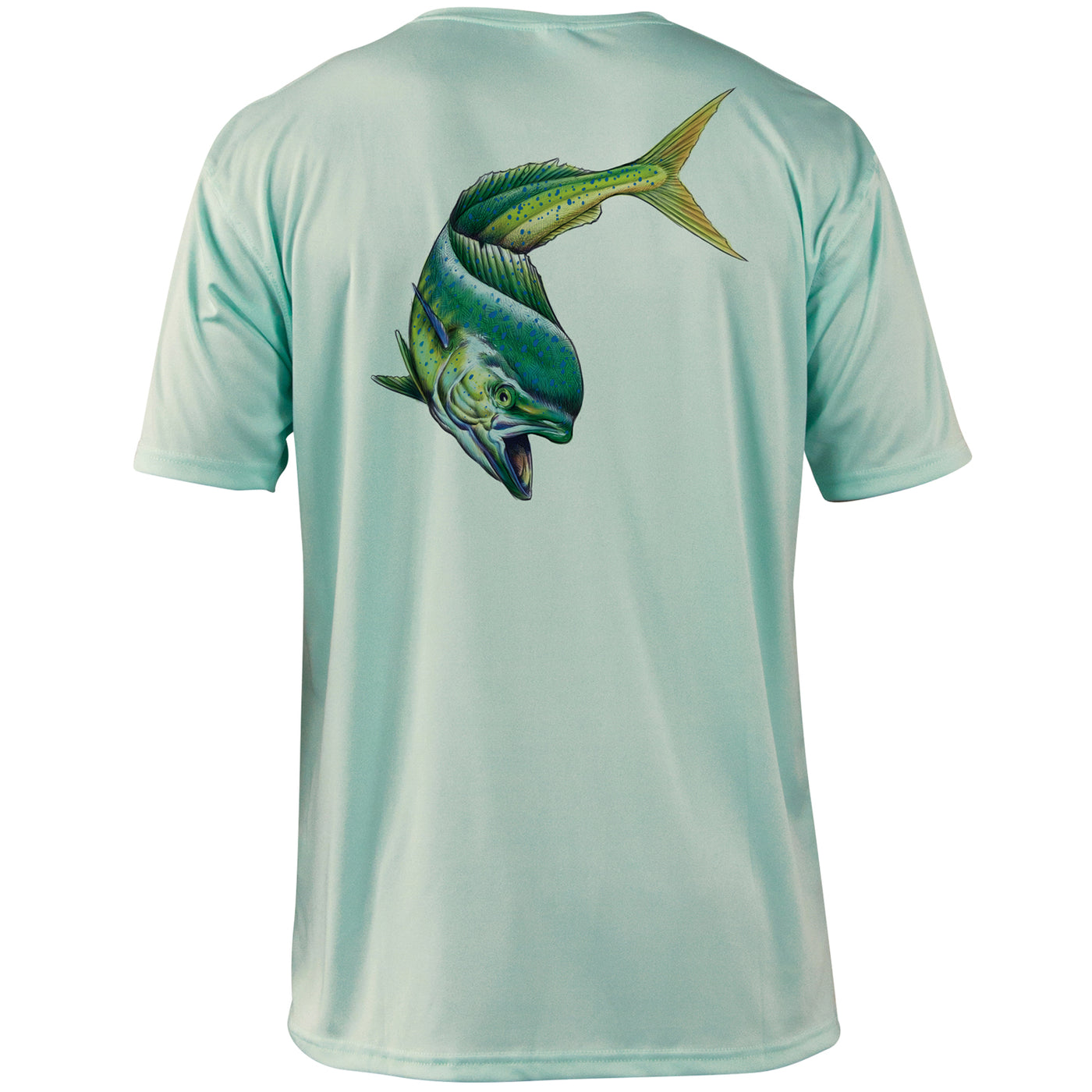 Mossy Oak Fishing Graphic Shirt Short Sleeve Mahi Seagrass Back