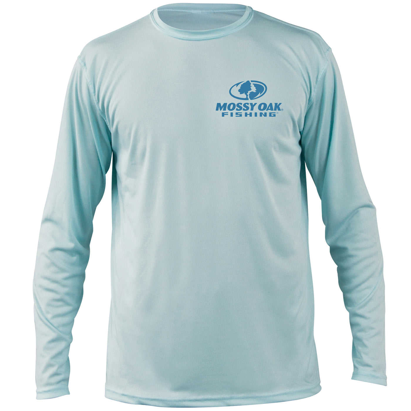 Mossy Oak Fishing Graphic Long Sleeve Shirt Artic Blue Front