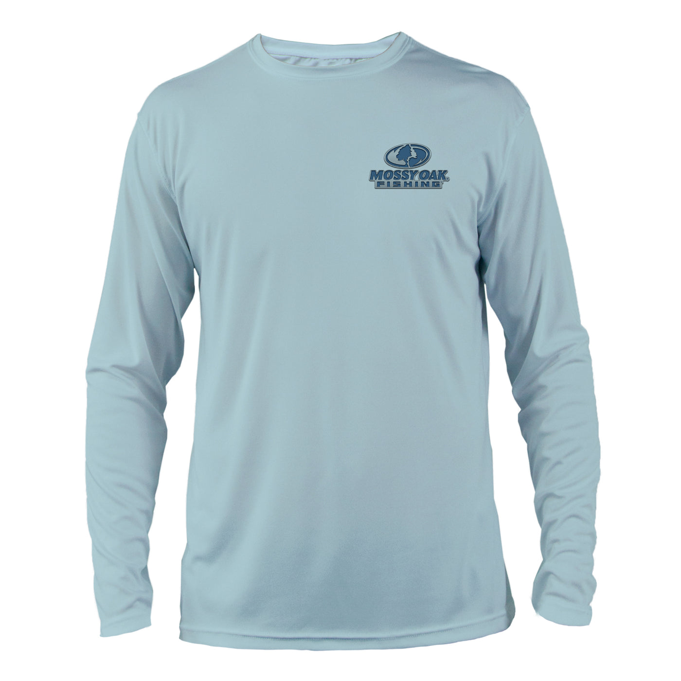 Mossy Oak Coastal Classic Logo Long Sleeve Shirt  Artic Blue Front