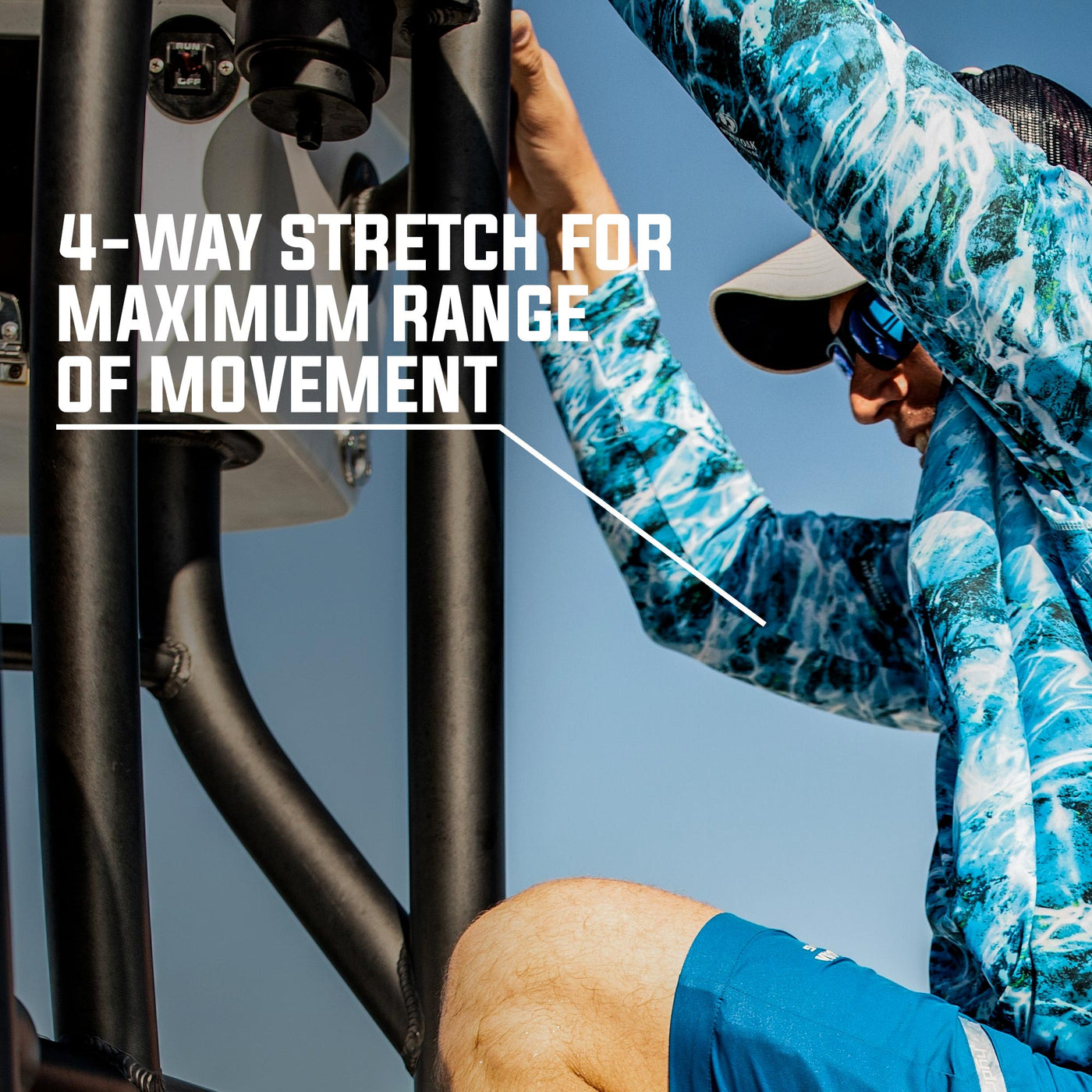 Mossy Oak Shield Long Sleeve Tech Shirt 4-Way Stretch for Maximum Range of Movement