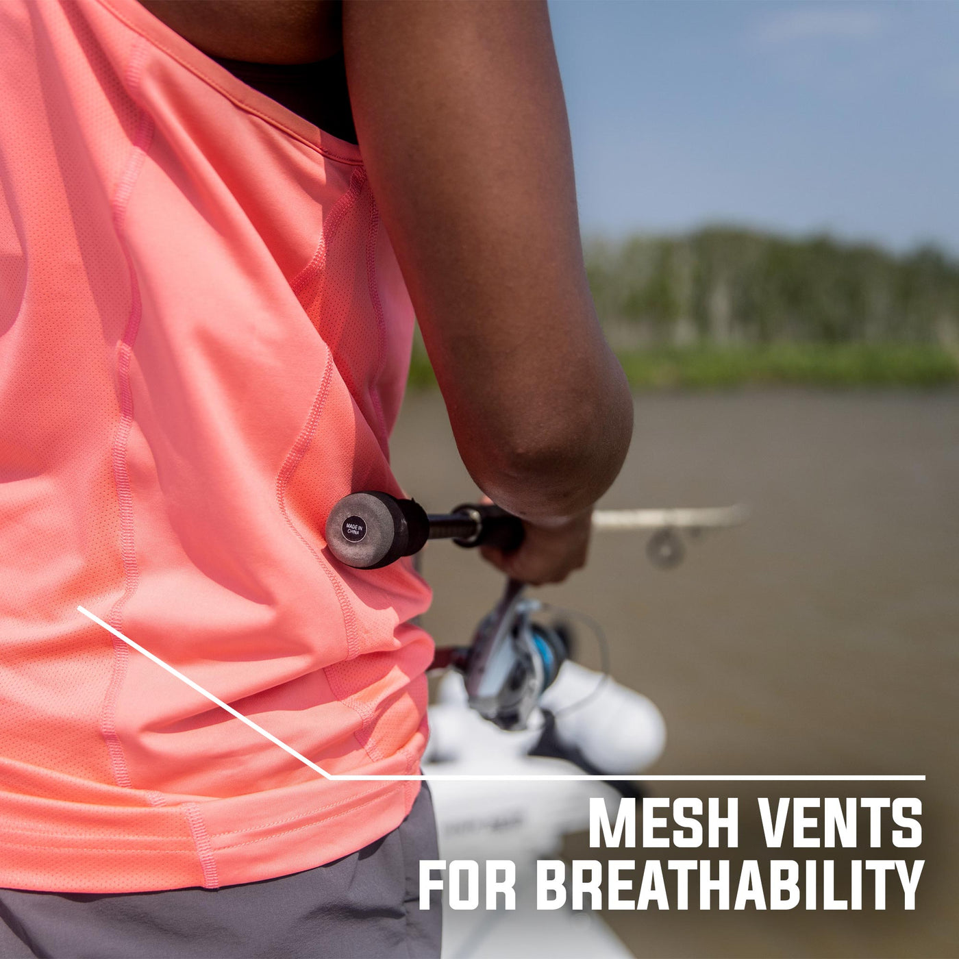 Mossy Oak Fishing Women's Sandbar Tank Mesh Vents for Breathability