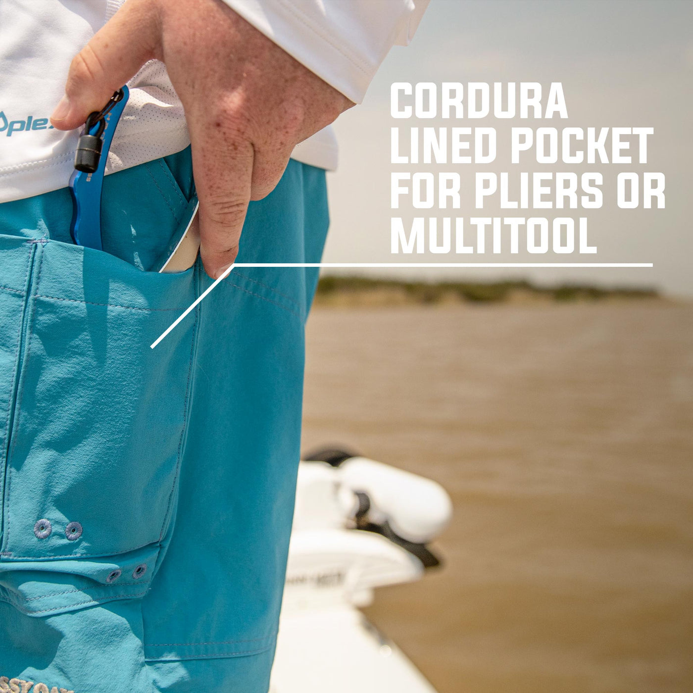 Mossy Oak Men's XTR Fishing Shorts Cordura Lined Pocket for Pliers or Multitool