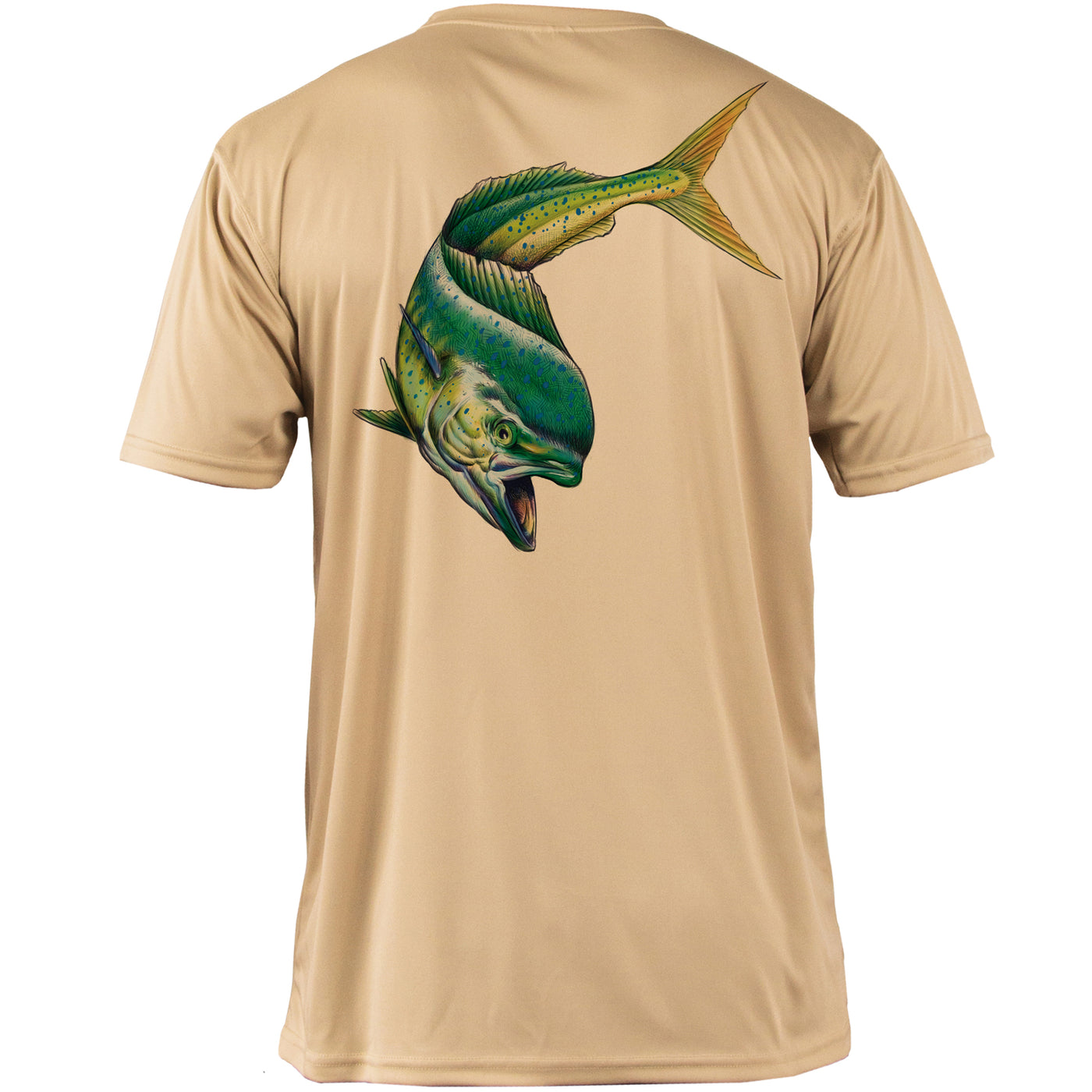 Mossy Oak Fishing Graphic Shirt Short Sleeve Mahi Vegas Gold Back