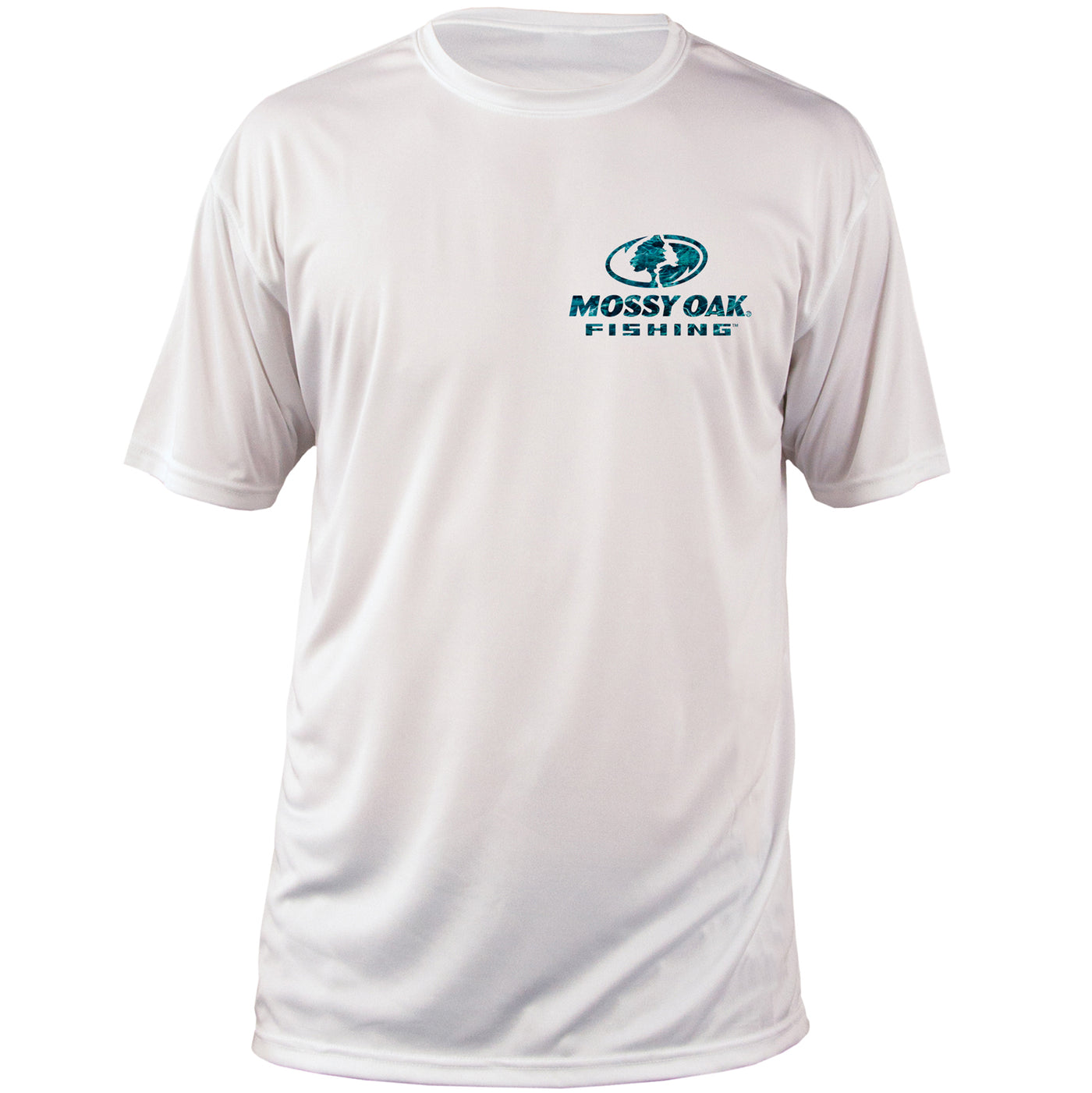 Mossy Oak Fishing Elements Logo Short Sleeve Shirt White Front