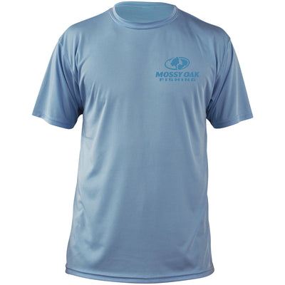 Mossy Oak Fishing Graphic Shirt Short Sleeve Sky Blue Front