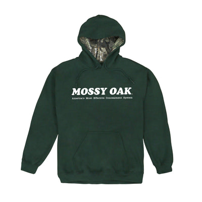 Mossy Oak Vintage Tagline Hoodie Forest Green Front
