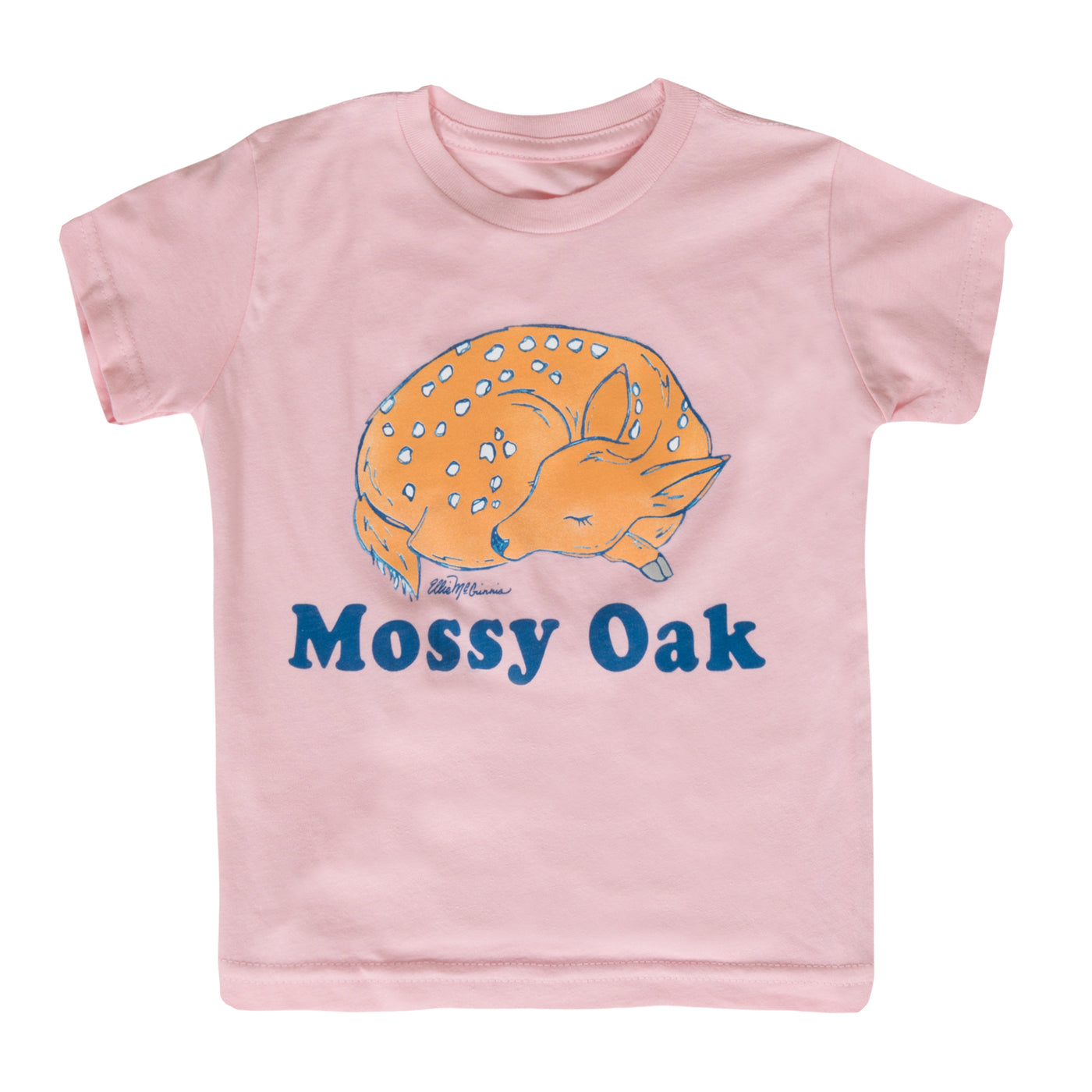 Mossy Oak Toddler Fawn Short Sleeve Tee Light Pink